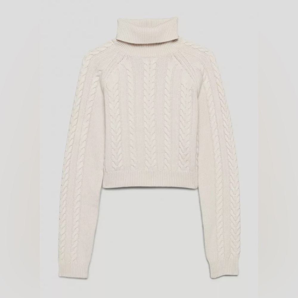 COPY - Sunday Best Cream Cable Knit Turtleneck Jones Sweater